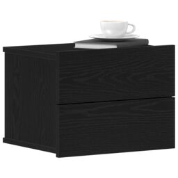 Berkfield Home Nightstands 2 Pack Black Oak 40x30x30 cm Engineered Wood - Size: 40 x 30 x 30 cm - thumbnail 3