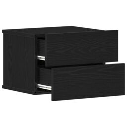 Berkfield Home Nightstands 2 Pack Black Oak 40x30x30 cm Engineered Wood - Size: 40 x 30 x 30 cm - thumbnail 6