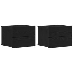 Berkfield Home Nightstands 2 Pack Black Oak 40x30x30 cm Engineered Wood - Size: 40 x 30 x 30 cm - thumbnail 2