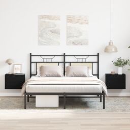 Berkfield Home Nightstands 2 Pack Black Oak 40x30x30 cm Engineered Wood - Size: 40 x 30 x 30 cm - thumbnail 4