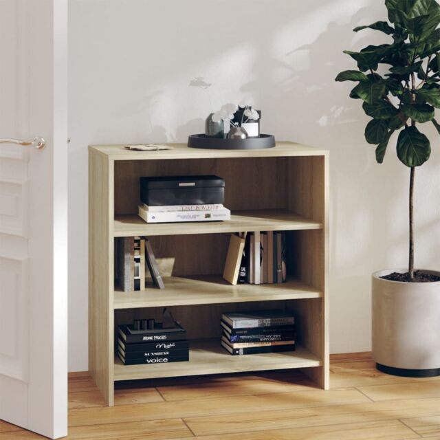 Berkfield Home Sideboard Sonoma Oak 70x40.5x75 cm Engineered Wood in Beige - image 1