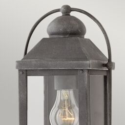 Netlighting Hinkley Anchorage Outdoor 1 Light Wall Lantern Aged Zinc IP44 in Grey - thumbnail 2