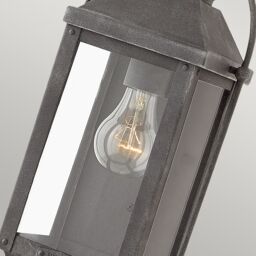 Netlighting Hinkley Anchorage Outdoor 1 Light Wall Lantern Aged Zinc IP44 in Grey - thumbnail 3
