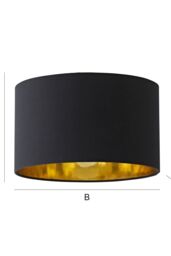 ValueLights Reni Grey Fabric with Metallic Chrome Inner Pendant Ceiling Lamp Shade & Bulb - Size: 6 inches - thumbnail 7