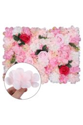 Neel Blue Decorative Artificial Flower Wall Panel Wedding Photo Background in Pink - thumbnail 2
