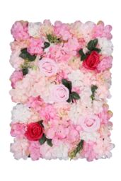 Neel Blue Decorative Artificial Flower Wall Panel Wedding Photo Background in Pink - thumbnail 1
