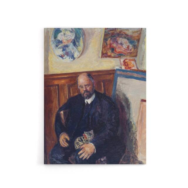 "Artery8 Ambroise Vollard Portrait with a Cat Bonnard Canvas Wall Art - Size: W18"" x H24""" - image 1
