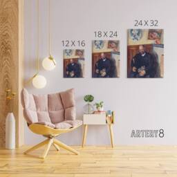 "Artery8 Ambroise Vollard Portrait with a Cat Bonnard Canvas Wall Art - Size: W18"" x H24""" - thumbnail 4