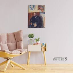 "Artery8 Ambroise Vollard Portrait with a Cat Bonnard Canvas Wall Art - Size: W18"" x H24""" - thumbnail 3