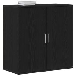 Berkfield Home Sideboard Black Oak 79x38x80 cm Engineered Wood - Size: 79 x 38 x 80 cm - thumbnail 3