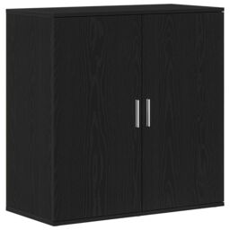 Berkfield Home Sideboard Black Oak 79x38x80 cm Engineered Wood - Size: 79 x 38 x 80 cm - thumbnail 2