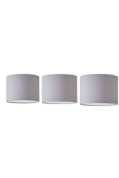 ValueLights Torbery Set of 3 Nesting Easy Fit Ceiling Light Lamp Shades with Bulbs in Light Grey - thumbnail 6