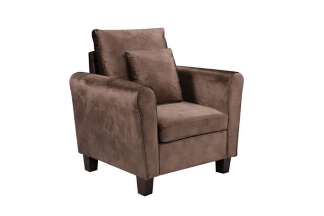 Comfy Living Ltd Brushed Velvet Chair in Brown
