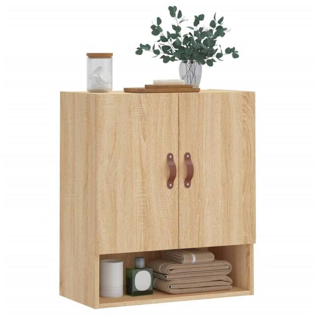 Berkfield Home Wall Cabinet Sonoma Oak 60x31x70 cm Engineered Wood in Light Beige - Size: 60 x 31 x 70 cm - image 1