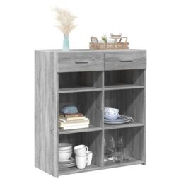 Berkfield Home Sideboard Grey Sonoma 80x42.5x93 cm Engineered Wood - thumbnail 3