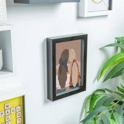 "Nicola Spring 3D Box Photo Frames - A5 (6 x 8"") - Pack of 2 in Black" - thumbnail 6