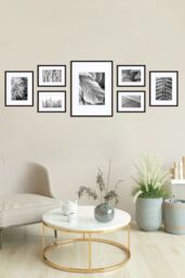 nielsen 7 Piece Aluminium Picture Frames Gallery Set - Black - thumbnail 2