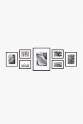 nielsen 7 Piece Aluminium Picture Frames Gallery Set - Black