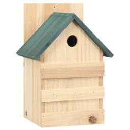 Berkfield Home Bird Houses 4 pcs 23x19x33 cm Firwood in Beige - Size: 23 x 19 x 33 cm