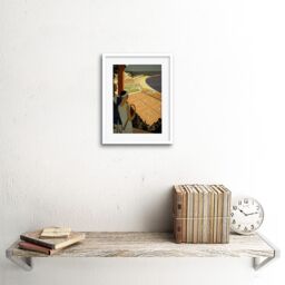 "Artery8 Wall Art Print Monte Carlo Monaco Tennis Vintage Artwork Framed 9X7 Inch in White - Size: W7"" x H9""" - thumbnail 2