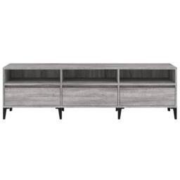 Berkfield Home TV Cabinet Grey Sonoma 150x30x44.5 cm Engineered Wood - thumbnail 6
