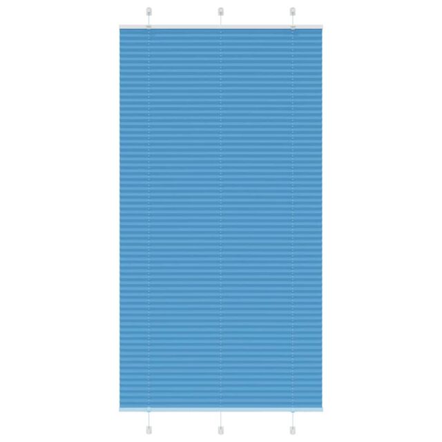 Berkfield Home Pleated Blind Blue 110x200 cm Fabric Width 109.4 cm Polyester - image 1