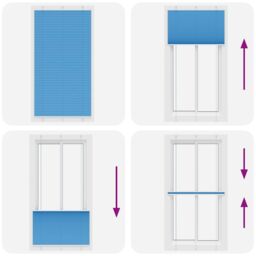 Berkfield Home Pleated Blind Blue 110x200 cm Fabric Width 109.4 cm Polyester - thumbnail 5