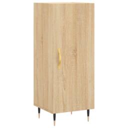 Berkfield Home Highboard Sonoma Oak 34.5x34x180 cm Engineered Wood in Brown - thumbnail 6