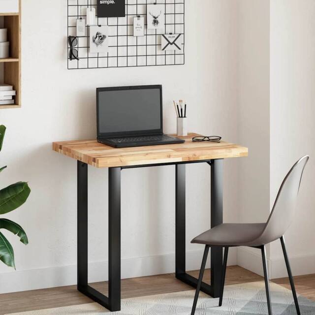 Berkfield Home Desk Top Untreated 100x60x4 cm Solid Wood Acacia in Brown - Size: 100 x 60 x 4 cm - image 1