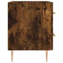 Berkfield Home Bedside Cabinet Smoked Oak 40x35x47.5 cm Engineered Wood in Brown - thumbnail 7