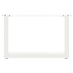 Berkfield Home Coffee Table Legs U-Shaped 2 pcs White 50x(30-31) cm Steel - thumbnail 5