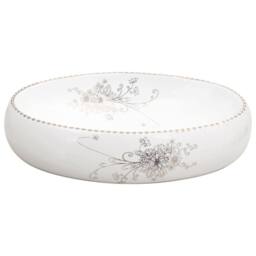 Berkfield Home Countertop Basin White Oval 59x40x15 cm Ceramic - Size: 59 x 40 x 15 cm - thumbnail 4