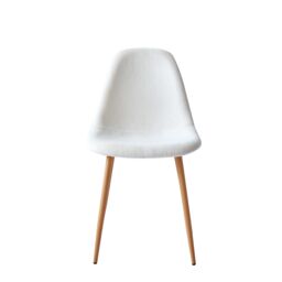Nordlys Set of 4 Scandinavian Metal Dining Chairs in Beige - thumbnail 8
