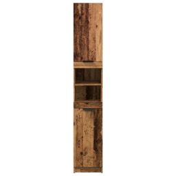 Berkfield Home Bathroom Cabinet Old Wood 32x34x188.5 cm Engineered Wood in Brown - thumbnail 4