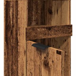 Berkfield Home Bathroom Cabinet Old Wood 32x34x188.5 cm Engineered Wood in Brown - thumbnail 8
