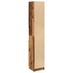 Berkfield Home Bathroom Cabinet Old Wood 32x34x188.5 cm Engineered Wood in Brown - thumbnail 6