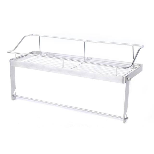 Ventryn Stainless Steel Adhesive Paper Towel Holder Wall Mount Storage Basket in Silver - image 1