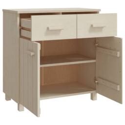 Berkfield Home Sideboard HAMAR Honey Brown 79x40x80 cm Solid Wood Pine in Light Beige - Size: 79 x 40 x 80 cm - thumbnail 5
