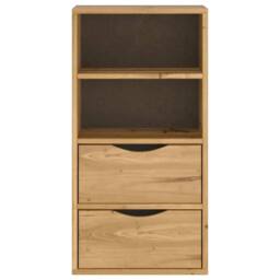 Berkfield Home Side Cabinet with Drawers ODDA 40x24x79 cm Solid Wood Pine in Brown - Size: 40 x 24 x 79 cm - thumbnail 6