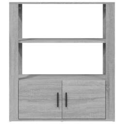 Berkfield Home Sideboard Grey Sonoma 80x30x90 cm Engineered Wood - Size: 80 x 30 x 90 cm - thumbnail 7