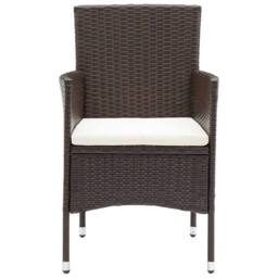 Berkfield Home 7 Piece Garden Dining Set with Cushions Brown - thumbnail 5