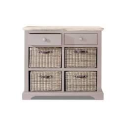 Statement Furniture Florence Sideboard with 2 Drawers & Removable Storage Baskets in Taupe - thumbnail 2