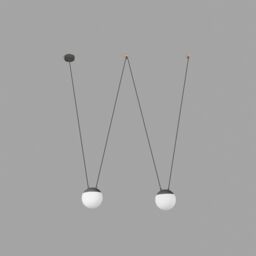 Netlighting Mine 2 Light Ceiling Pendant Wood Dark Grey E27