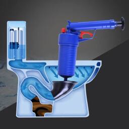 FLAVORA High Pressure Air Drain Blaster Toilet Plunger Sink Kitchen Pipe in Blue - thumbnail 3