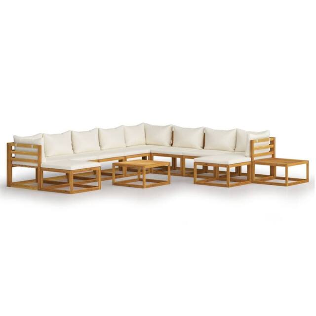 Berkfield Home 5 pc Garden Lounge Set with Cushions Solid Wood Acacia (UK/IE/FI/… in Brown - image 1