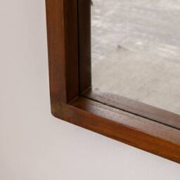 Melody Maison Dark Wood Framed Arched Wall Mirror - 60cm X 80cm in Brown - Size: 60 cm X 80 cm - thumbnail 3