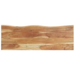 Berkfield Home Peg with Live Edge 100x35x22 cm Solid Acacia Wood in Brown - Size: 100 x 35 x 22 cm - thumbnail 5