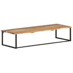 Berkfield Home Peg with Live Edge 100x35x22 cm Solid Acacia Wood in Brown - Size: 100 x 35 x 22 cm - thumbnail 2