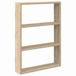 Berkfield Home Wall Shelf Sonoma Oak 43x9x60 cm Engineered Wood in Light Brown - Size: 43 x 9 x 60 cm - thumbnail 3
