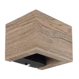 Netlighting Alina Up & Down Wall Lamp Wood Look Dark LED 3000K in Brown - thumbnail 2
